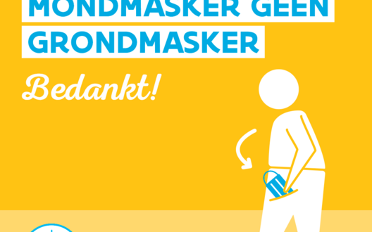 Mondmaskers horen in de vuilnisbak