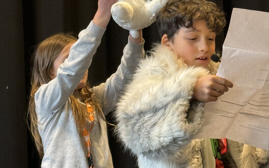 presentatie van een vrije tekst met verkleedkleren