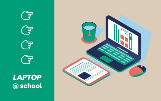 Gebruik schoollaptops