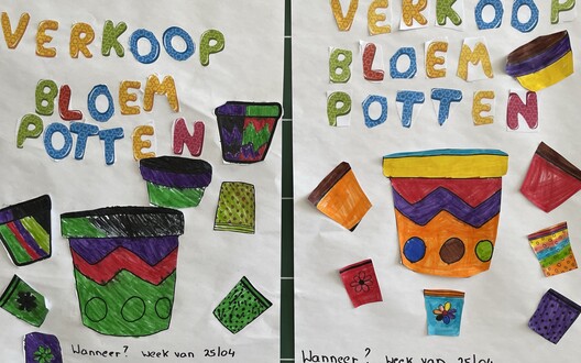 affiche verkoop cache-pots