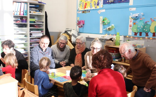 Hoekenwerk met oma en opa