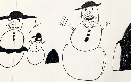 tekening sneeuwmannen
