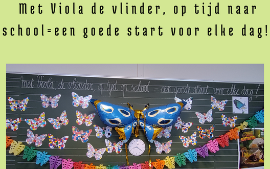 Met Viola, de vlinder, op tijd naar school!