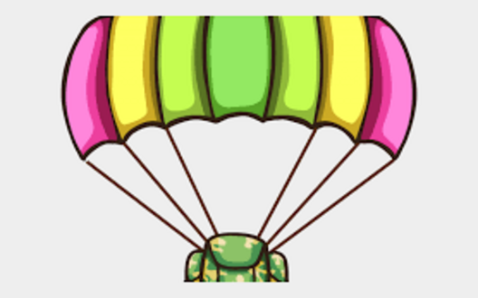 Turnen met de parachute bij juf Ilse