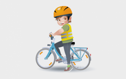 prentje van een kind op een fiets