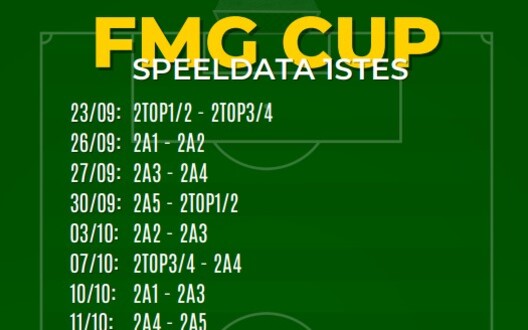 FMG Cup speeldata