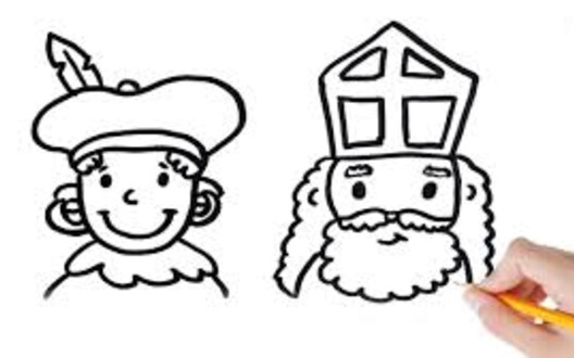 Kleuren en tekenen voor Sint en Piet