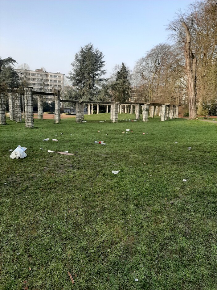 Een vervuild park