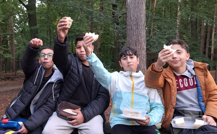 Lunch in het bos