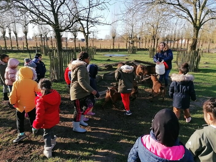 Naar de boerderij