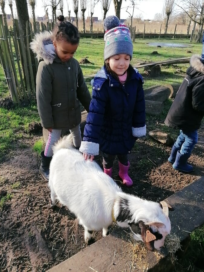 Naar de boerderij