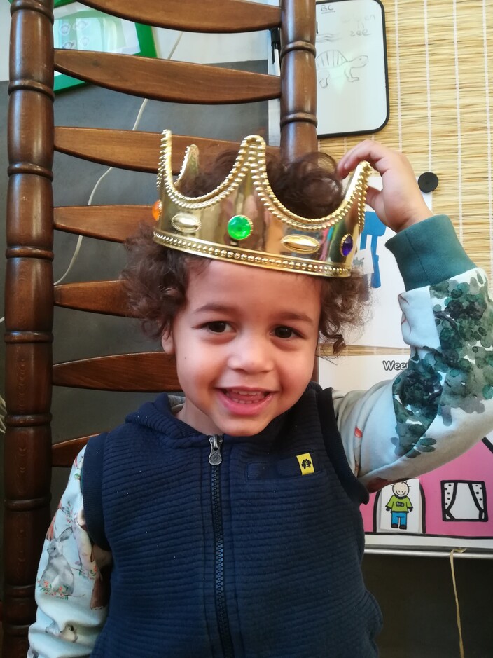 Basil met een koningskroon