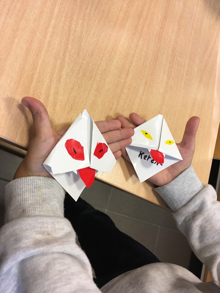 Leesmonstertjes uit origami