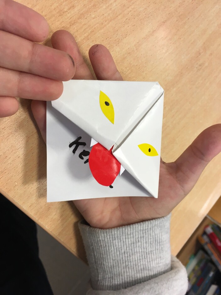 Leesmonstertjes uit origami