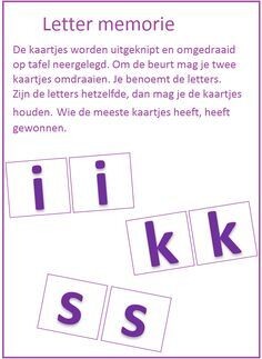 memorie met letters