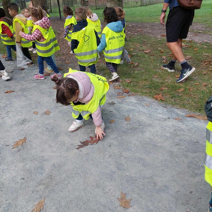 Ook Melanie zoekt er de mooiste blaadjes uit