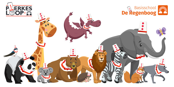 De dieren in Pierkes outfit