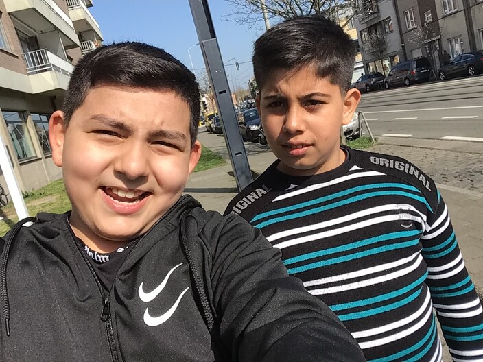 Selfie van Fernando en Anton